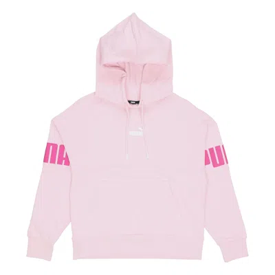 Puma (wmns)  Contrasting Colors Alphabet Logo Pattern Loose Hoodie Pink