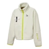 Puma (wmns)  Contrasting Colors Stand Collar Zipper Jacket Sherpa Creamy White
