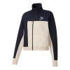 Puma (wmns)  Csm Sweat Knitting Stand-up Collar Jacket Blue In Neutral