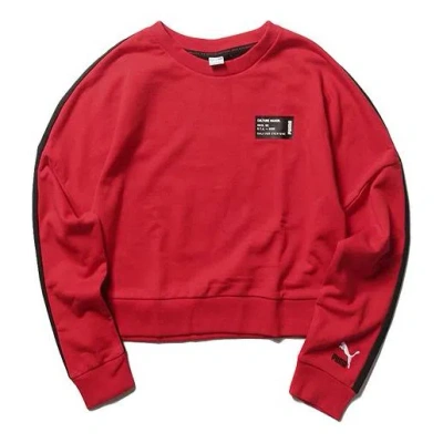 Puma (wmns)  Culture Maker Crew Sweatshirt For Red