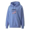 Puma (wmns)  Downtown Oversized Graphic Hoodie 'blue'