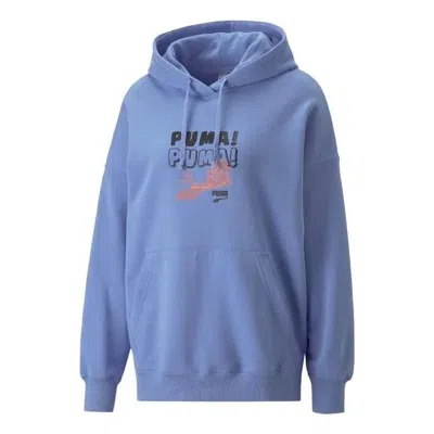 Puma (wmns)  Downtown Oversized Graphic Hoodie 'blue'