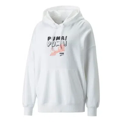 Puma (wmns)  Downtown Oversized Graphic Hoodie 'white'