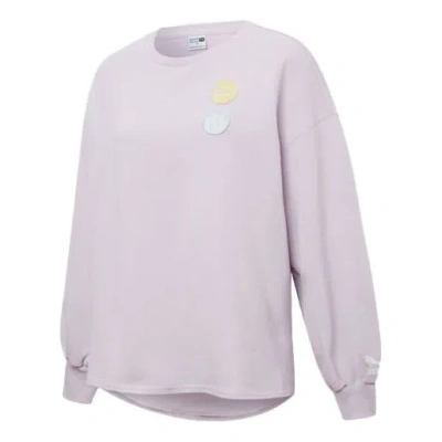 Puma (wmns)  Embroidery Logo Round-neck Sweatshirtpurple