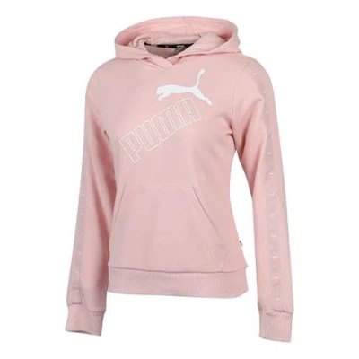 Puma (wmns)  Essentials Logo Hoodie 'pink White'