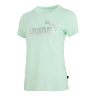 Puma (wmns)  Essentials Logo T-shirt 'green Silver'