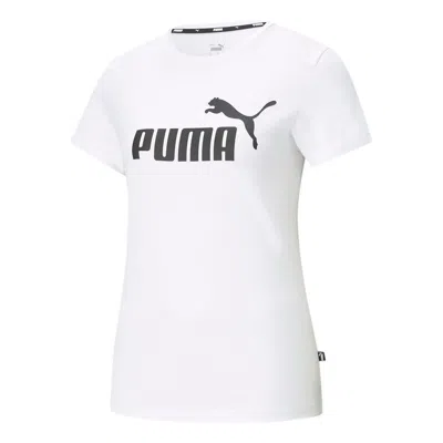 Puma (wmns)  Essentials Logo T-shirt 'white Black'