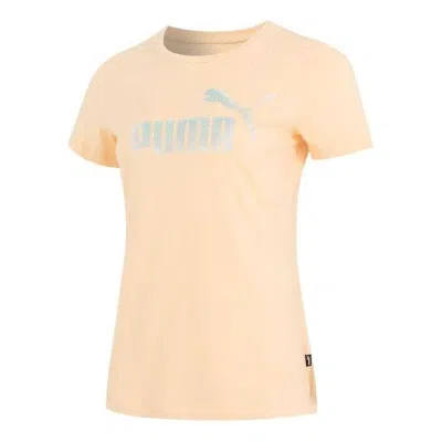 Puma (wmns)  Essentials Logo T-shirt 'yellow Silver'