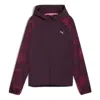 Puma (wmns)  Favourite Velocity Printed Woven Running Jacket 'midnight Plum' In Purple