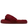 Puma (wmns)  Fluff Flip Slides 'persian Red Team Gold' In Burgundy