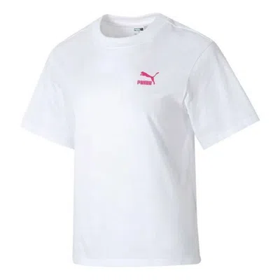 Puma (wmns)  Graphic Casual T-shirt 'white Pink'