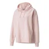 Puma (wmns)  Her Solid Color Sports Drawstring Hoodie Pink Red
