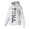 Puma (wmns)  Hooded Printing Jacket White In Gray