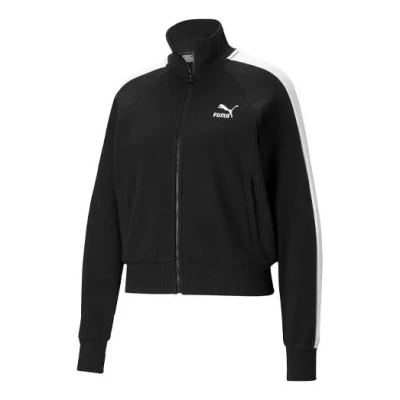 Puma (wmns)  Iconic T7 Logo Printing Stand-up Collar Jacket Black