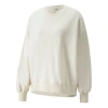 Puma (wmns)  Logo Embroidery Round-neck Sweatshirtbeige In White