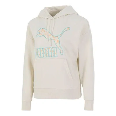 Puma (wmns)  Logo Floral Graphic Hoodie 'beige'