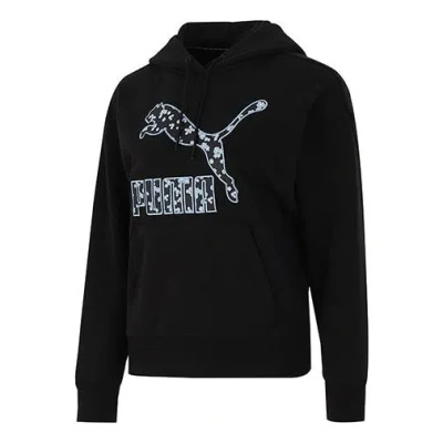 Puma (wmns)  Logo Floral Graphic Hoodie 'black'