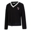 Puma (wmns)  Logo V Neck Sweatshirt 'black'