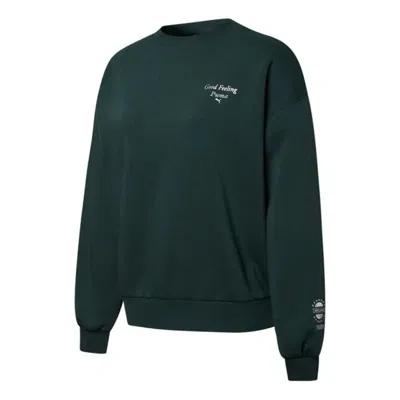 Puma (wmns)  Logo Wellness Club Crewneck Sweatshirt 'dark Green'
