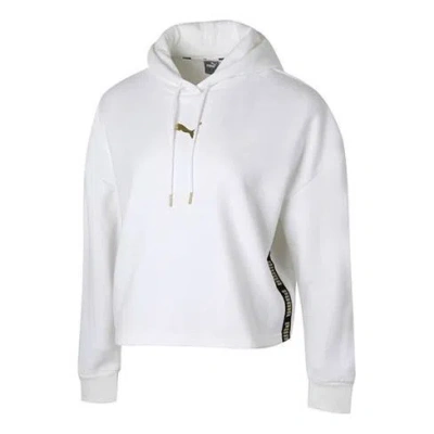 Puma (wmns)  Metallic Nights Hoodie 'white Gold'