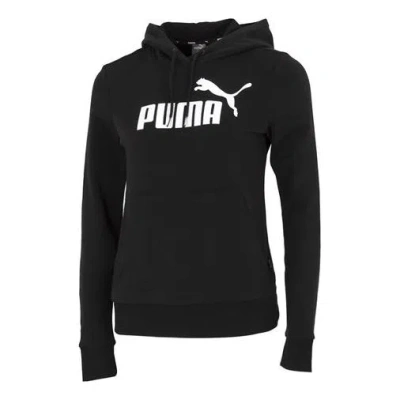 Puma (wmns)  Minimalistic Alphabet Large Logo Printing Athleisure Casual Sports Hoodie Black