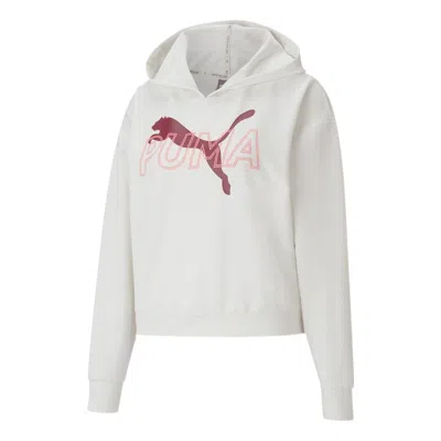 Puma (wmns)  Modern Sports Hoodie 'white Burgundy'