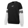 Puma (wmns)  Power Color Blocking Crew Logo Printing Sweatshirtblack