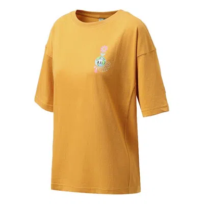Puma (wmns)  Printing Casual Sport Round Neckshort Sleeve Yellow