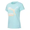 Puma (wmns)  Running Training Casual Sports Round Neck Logo Short Sleeve Lake Blue