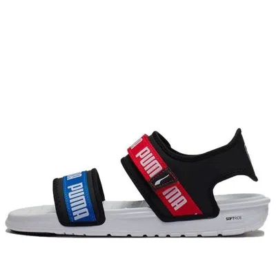 Puma (wmns)  Signature Softride Casual Sandals Black Red Blue In Multi