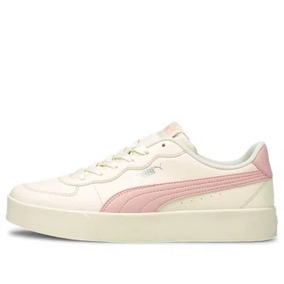 Puma (wmns)  Skye Clean Casual Board Shoes White/pink In Multi