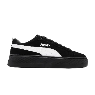 Pre-owned Puma Wmns  Smash Platform Sd 'black White'