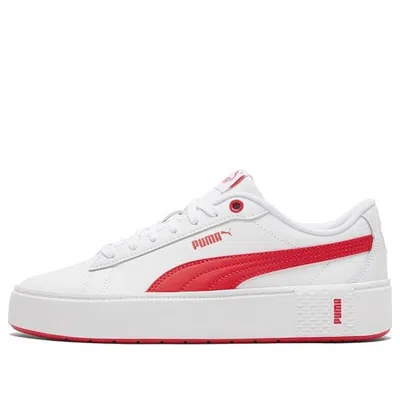 Puma (wmns)  Smash Platform V2 'white Poppy Red' In Multi