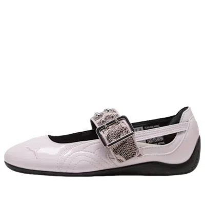 Puma Speedcat Ballet Flats With Snake Strap In Pink