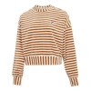 Puma (wmns)  Striped Knitted Sweater 'beige' In Multi
