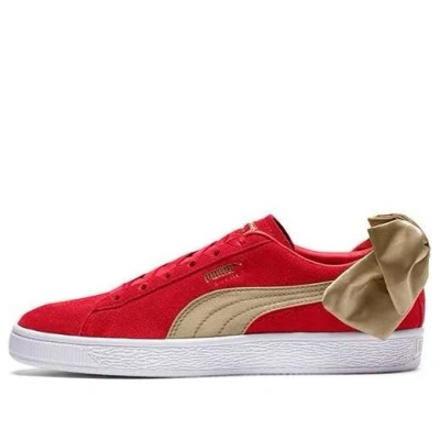 Puma (wmns)  Suede Bow Varsity Sneaker In Red