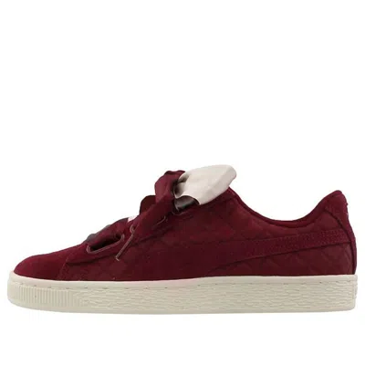 Puma (wmns)  Suede Heart Quilt 'cordovan' In Burgundy