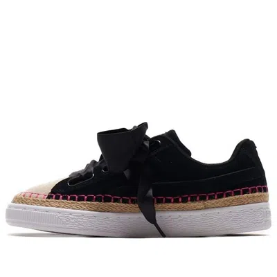 Puma (wmns)  Suede Heart Sneakerdrille Ribbon Black/pink