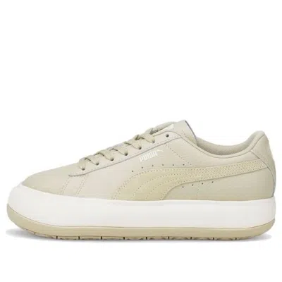 Puma (wmns)  Suede Mayu Tonal Low Tops Casual Skateboarding Shoes Khaki In Neutral