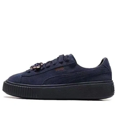 Puma (wmns)  Suede Platform 'gem' In Blue