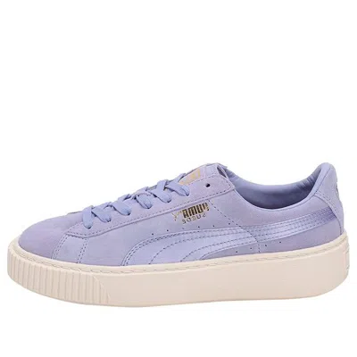 Puma (wmns)  Suede Platform Satin Purple In Blue