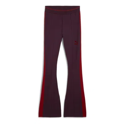 Puma (wmns)  T7 Flared Leggings 'midnight Plum' In Brown