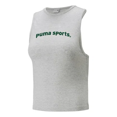 Puma (wmns)  Team Tank Top Logo 'grey' In White