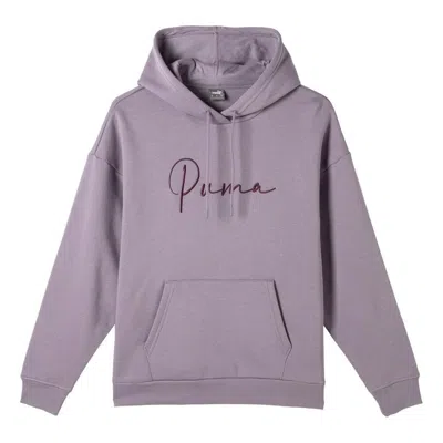 Puma (wmns)  Tonal Script Hoodie 'purple'