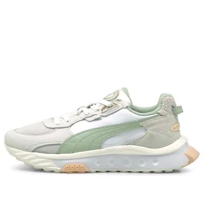 Puma (wmns)  Wild Rider Prm White Grey Green In Gray