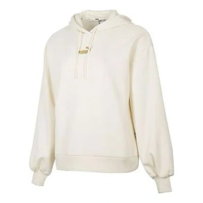 Puma (wmns)  Winterized Hoodie Logo 'beige' In White