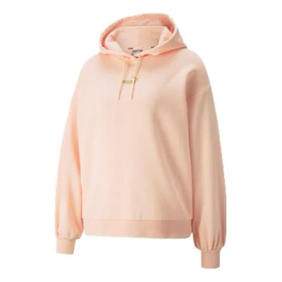 Puma (wmns)  Winterized Logo Embroidery Knitting Hoodie Pink