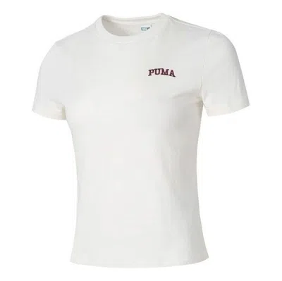 Puma (wmns)  Wordmark Logo T-shirt Small Fit 'white'