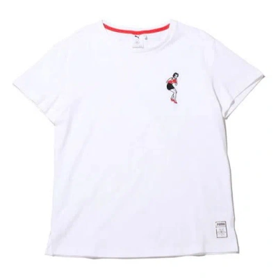 Puma (wmns)  X Charlotte Crossover Sp20 Small Pattern Round Neck Short Sleeve White