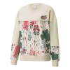 Puma (wmns)  X Liberty Crossover Crew Flowers Pattern Round Neck Pullover Knit Hoodie In Neutral